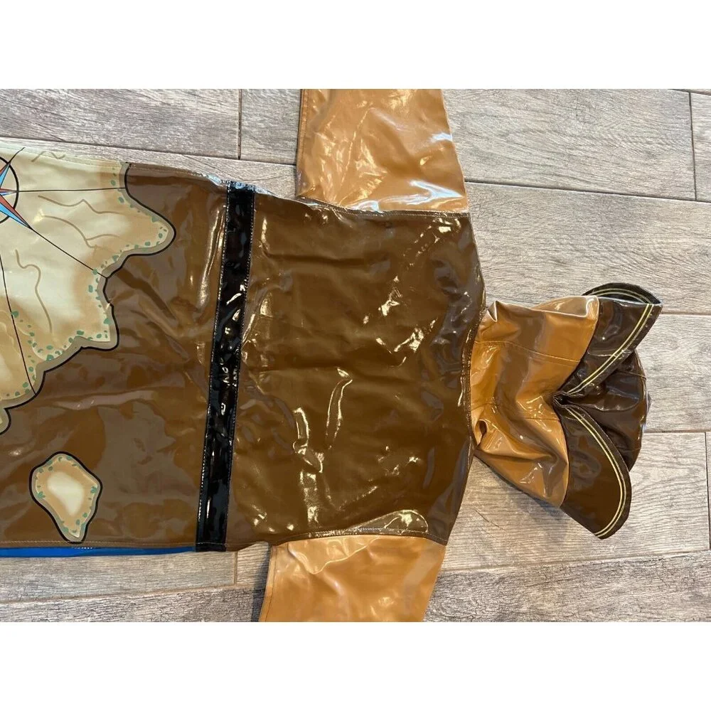 Kidorable Rain Jacket Pirate Halloween Costume size 4 5 Boys Girls Coat Hooded‎